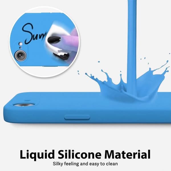 Silikonskal - BOOLING - för iPhone 17e - Slim Lätt Mjuk Rep-skydd - Blå Blå