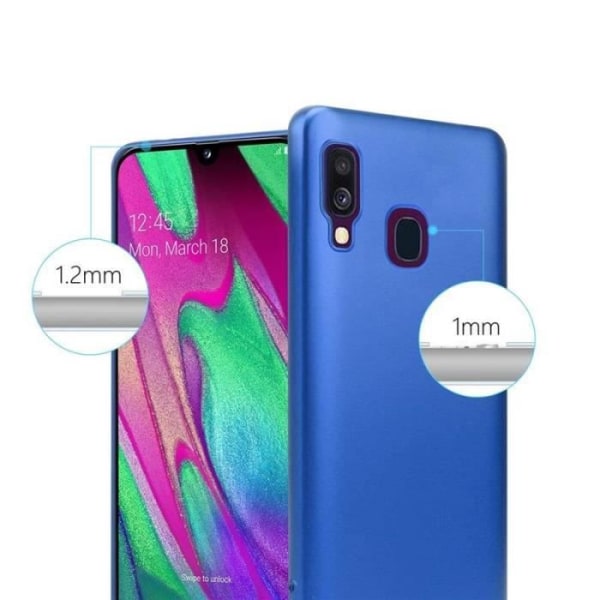 Cadorabo Fodral för Samsung Galaxy A40 - i blått - Mjukt TPU silikonskyddsfodral med stötdämpare