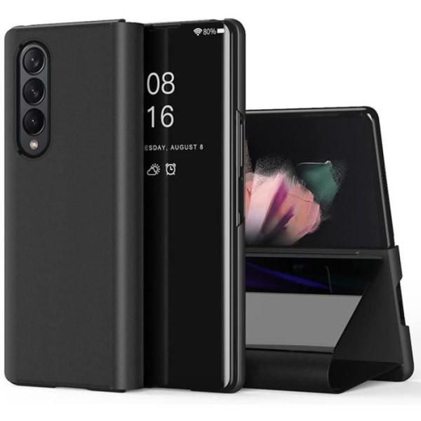 Fodral till Samsung Galaxy Z Fold 3 - BOOLING - Stötsäkert Skydd Smart Fodral Clear View Svart Svart