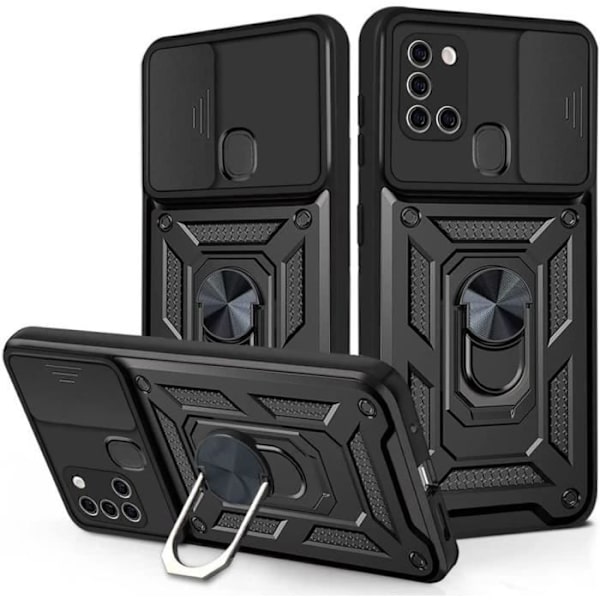Skyddsfodral för Samsung A21S (6,5") Svart - PROSHOP - Stel - Matt - Army Svart