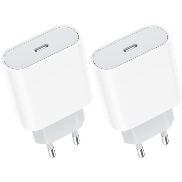20W 2-pack USB C snabbladdare för iPhone 14-14 Pro-14 Pro -14 Plus-13-12-11-SE 2020-X-XS-XR, Pad Pro, , Galaxy, Pixel, USB[112] -