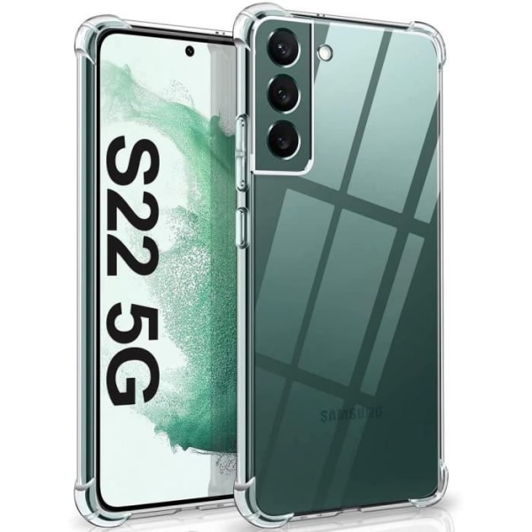 Cover til Samsung Galaxy S22 Silikone stødsikker anti-ridse gennemsigtige slanke forstærkede hjørner Transparent