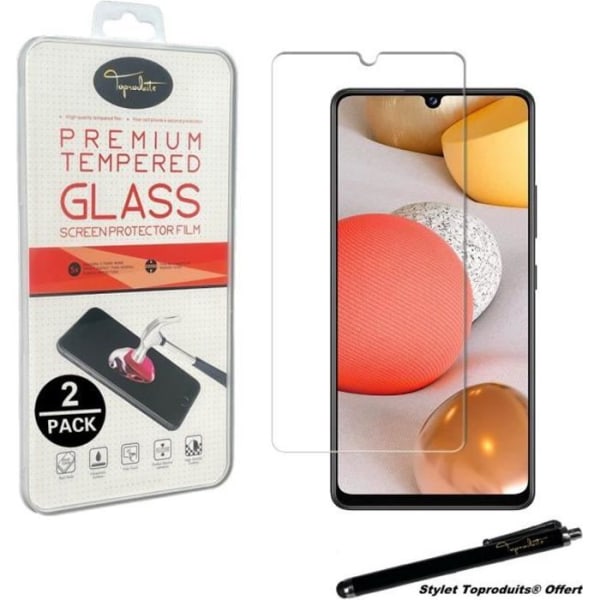 [2pack] Hærdet glas til Samsung Galaxy A42 5G 2.5D beskyttelsesfilm med Stylus Toproduits®