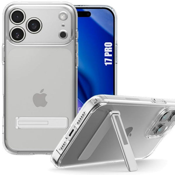 Telefonfodral - BOOLING - iPhone 17 Pro - Transparent - Stötsäker - Justerbart Stöd Transparent
