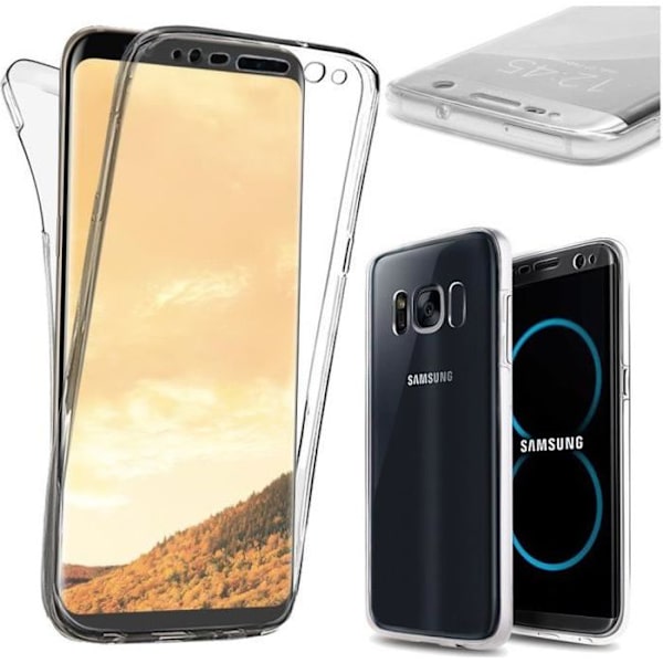Fodral för Samsung Galaxy S8 Plus full 360 Skyddsfodral Transparent genomskinlig silikon Mjukt flexibelt gummigelfodral