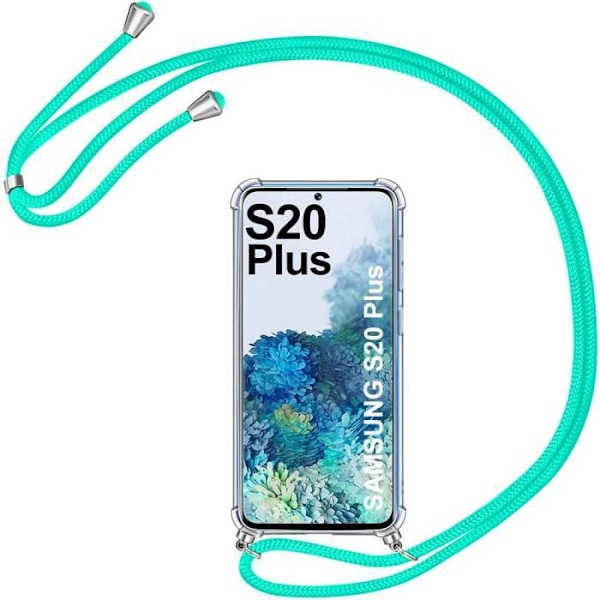 Skyddsskal - PROSHOP - Samsung Galaxy S20 Plus - Mjuk - Transparent-Grön - Microdot Transparent-Grön