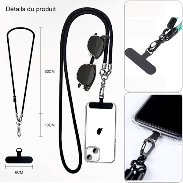 Lanyardfodral till Samsung Galaxy A23 5G Stötsäkert Svart med Rugged Lanyard Pink Rosa