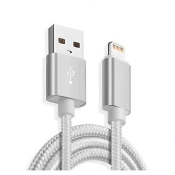 Paket med 10 motståndskraftig laddningskabel 1 meter laddare för iPhone 11 6.1" Silverfärg - Yuan Yuan Brand