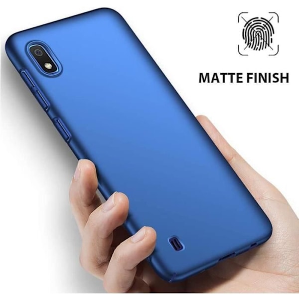 Skyddsskal för Samsung Galaxy A10 - PROSHOP - Mjukt - Blått - 2 Härdat Glas Blå