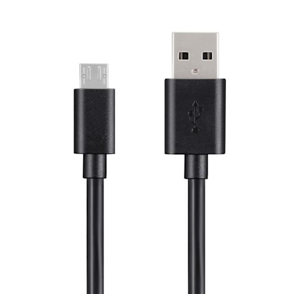 2 Micro USB-laddarkablar - 1M - Svart Svart