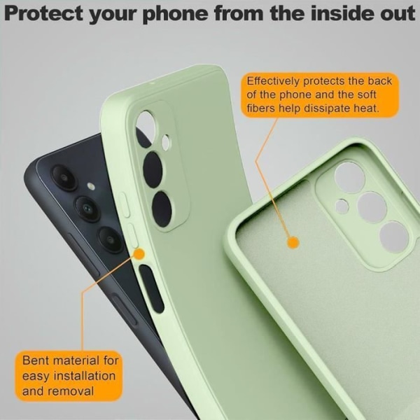 Etui til Samsung Galaxy S23 - Ultra Slim Liquid Silicone Protection Green + 2 hærdede briller