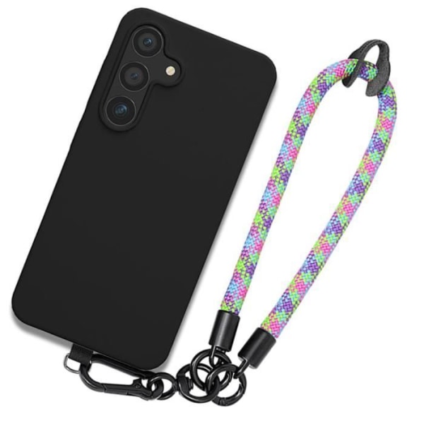 Coque - Samsung - Galaxy S24 Plus - Suddig - Svart - Avtagbar Multicolor Rem Svart