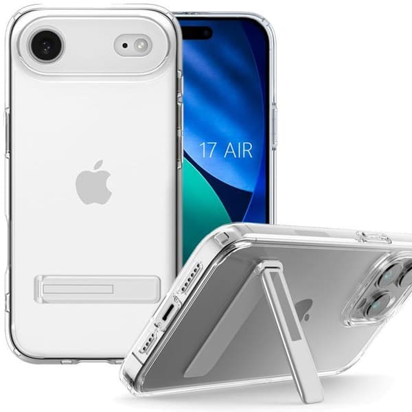 Skyddsskal - BOOLING - iPhone Air - TPU Transparent - Silverstöd - Stötsäker Transparent