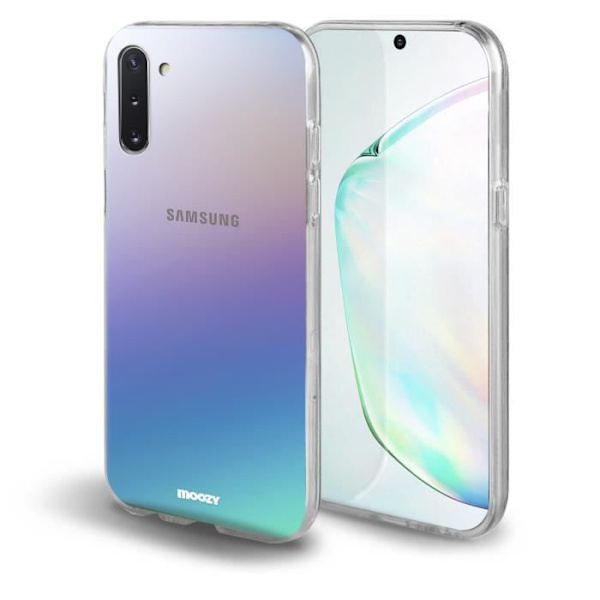 Moozy 360 Degree Helkroppstelefonfodral för Samsung Note 10 Transparent Silikon - Stötsäkert fram- och bakskyddsfodral Ho