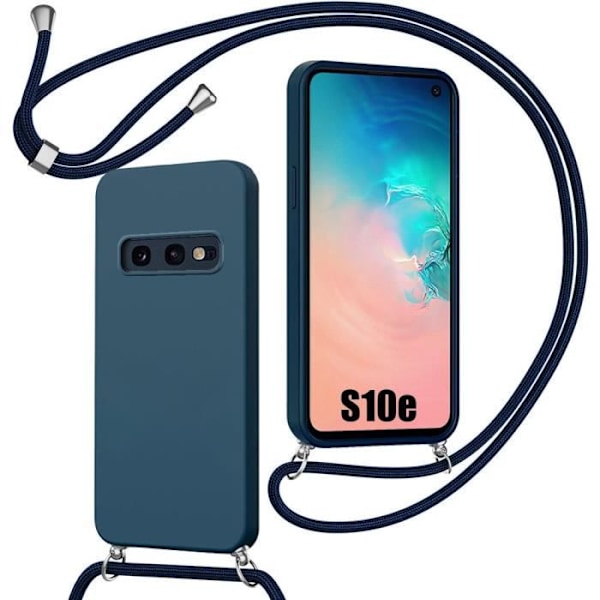 Skyddsväska - BOOLING - Samsung Galaxy S10e - Stötabsorberande - Justerbar snodda - Mörkblå marinblå