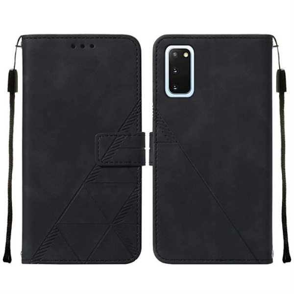 Härdat glas+för Samsung Galaxy S20 6,2", PU-läderplånboksfodral Fodral - Svart