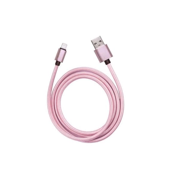PLATYNE USB-kabel för iPhone 5/6/7/8/X - 2A - Rosa