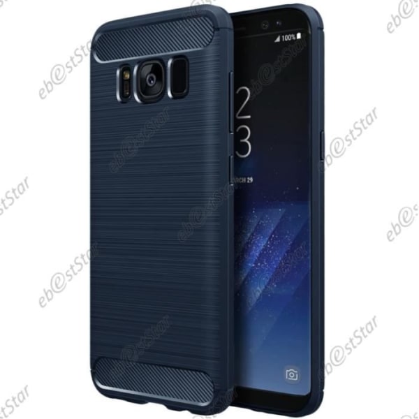 ebestStar ® för Samsung Galaxy S8 PLUS - Lyxigt kolfibermönsterfodral 2 horisontella stänger Silikongelluftkuddar, färg