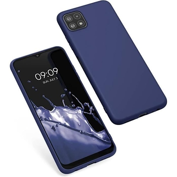 Höghållfast silikonmjukt skyddsfodral för Samsung A22 5G - Marinblå marinblå