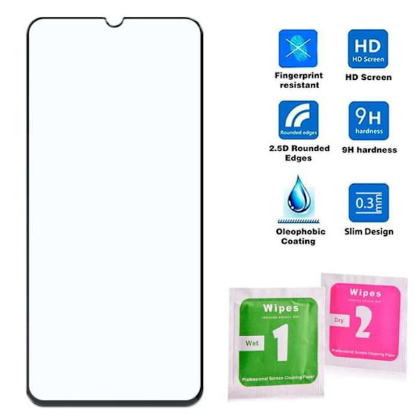 OCIODUAL Black Edge Skärmskydd Kompatibel med Samsung Galaxy A32 4G Premium Härdat Glas 9H 9D Anti Shock Scratch Front