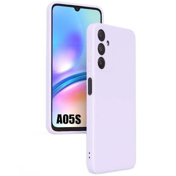 Fodral till Samsung Galaxy A05s (ej för A05) Flytande silikonskydd Matt lila Anti-skrapa