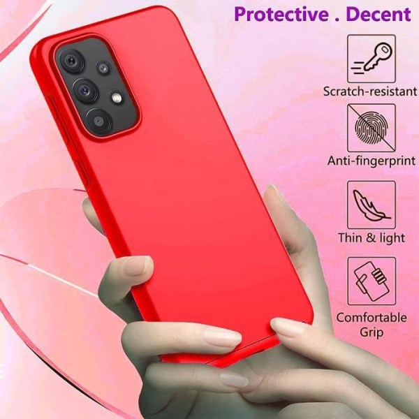 360 Fodral för Samsung A53 5G Röd, Full Hybrid Anti-Scratch Protection Röd