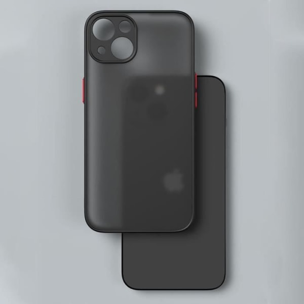 Skyddsfodral för iPhone 14 Plus - PROSHOP - Semihård - Svart - Förstärkta kanter - 2 Härdat glas Svart