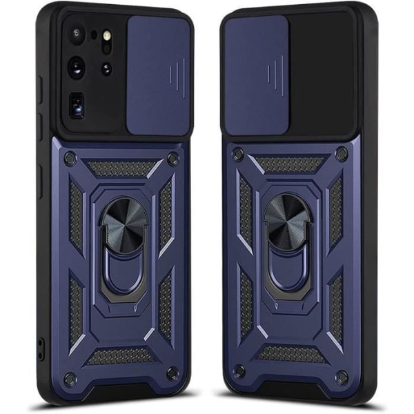 Fodral för Samsung S20 Ultra (6,9") Marinblå ryggring Kameraskydd Stötsäker Army Style Hård Hård