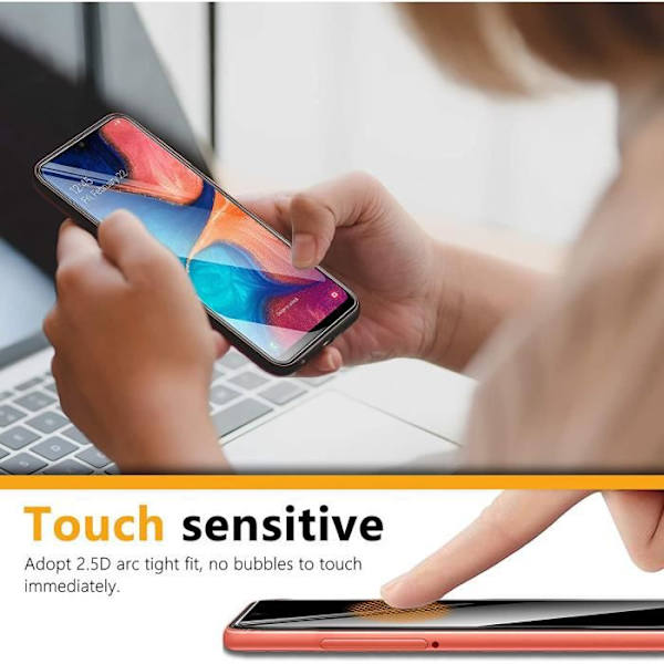 [3 delar] härdat glas för Samsung Galaxy A21, [9H hårdhet][bubbelfri] Ultra-resistent glasfilm skärmskydd för Samsung
