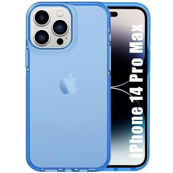 Skyddsfodral till iPhone 14 Pro Max - BOOLING - Mjuk - Halvtransparent - Stötsäker - Blå Blå