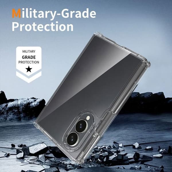 Skyddsfodral för Samsung Galaxy Z Fold 8, Hård Stötsäker Repfria Transparent Transparent