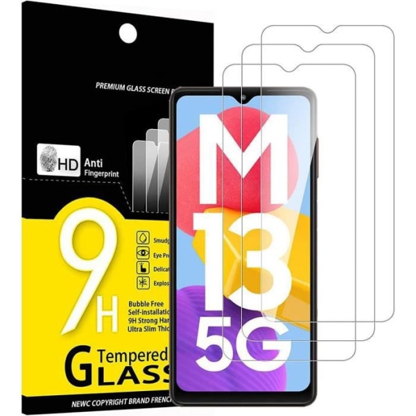 Härdat glas för Samsung Galaxy M13 4G - 3 delar - Genomskinligt skyddsglas
