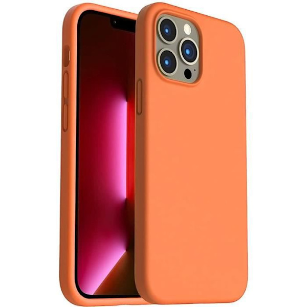 Siliconfodral - PROSHOP® - iPhone 13 Pro - Ultra Tunn - Mjuk Yta - Trådlös Laddning Orange