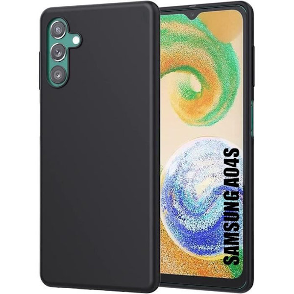 TPU-fodral för Samsung A04s - Svart Ultratunt mjukt silikonskydd