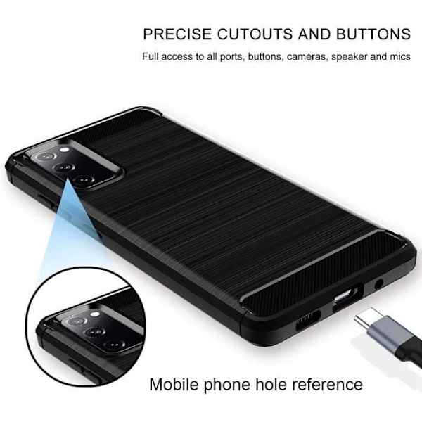 Fodral för Samsung A32 5G (6,4") Svart klassiskt mönster stål med förstärkt skydd Tpu-design Svart