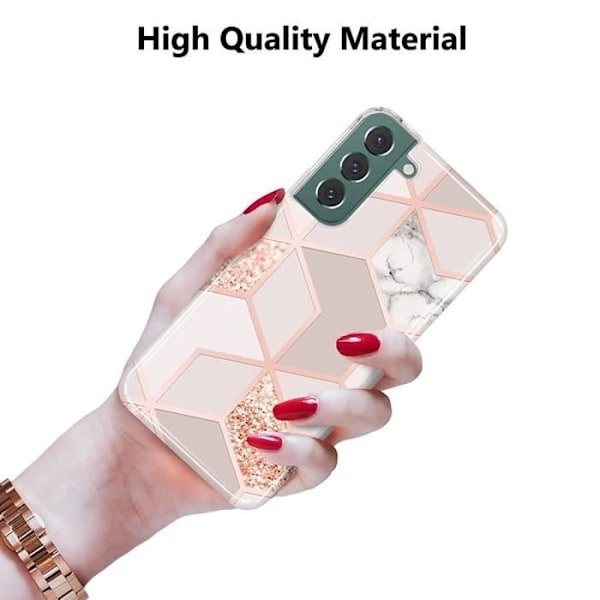 Fodral för Samsung Galaxy S22 Design Smal och elegant TPU Resistant Anti-Scratch Pink Rosa