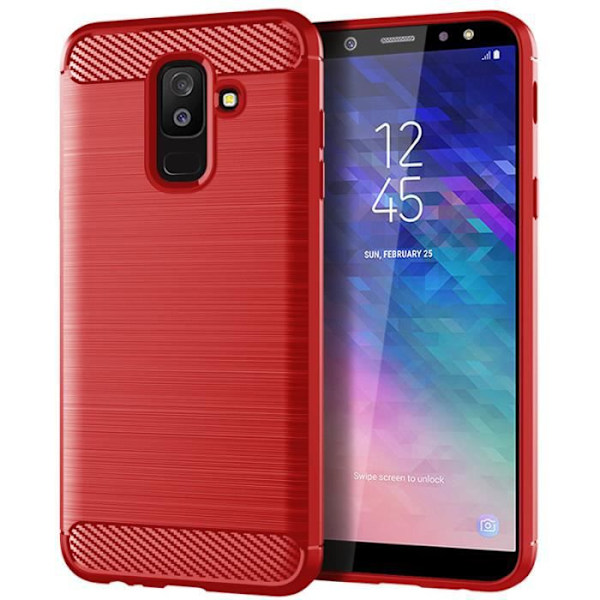 Fodral - BAIYUNG - A6 Plus - Kolfiber - Stötsäker - Mjuk - Röd Röd