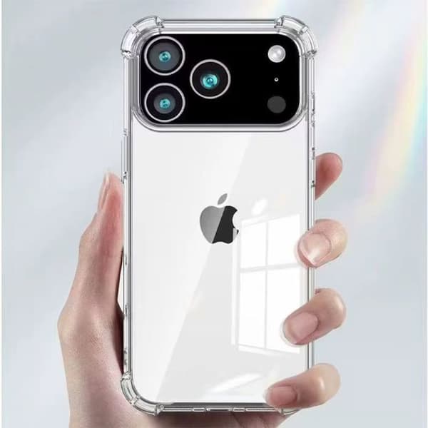 Skyddsskal - BOOLING - för iPhone 17 Pro Max - Stötsäker silikon - Transparent - Slim Transparent