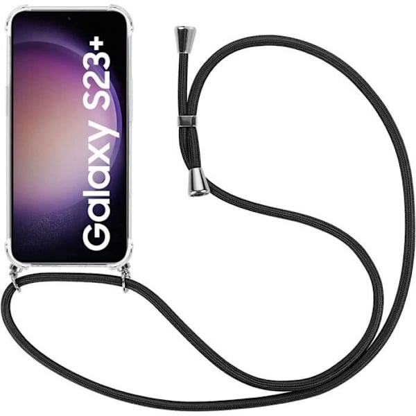 Skyddsskal - Samsung - Galaxy S23+ - Mjuk - Transparent - Repbeständig Svart