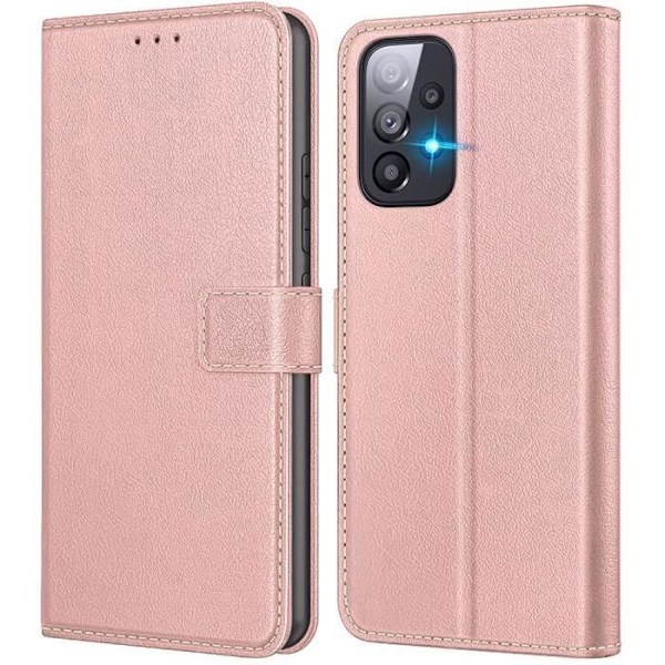 Skyddande Fodral - PROSHOP - Samsung A53 5G - Läder Effekt - Plånbok - Stötabsorberande - Rosa Rosa
