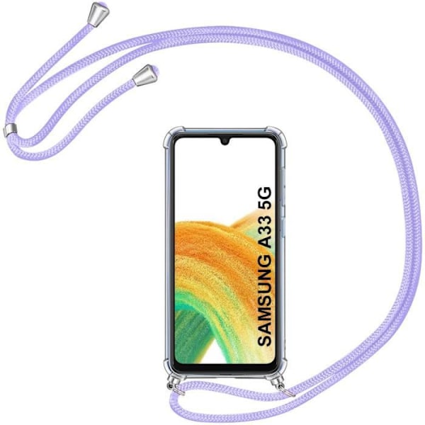 Coque - Samsung - A33 5G - Anti-Rip - Transparent - Lila Transparent-lila