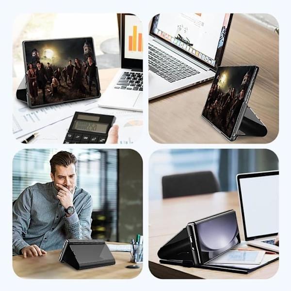 Coque - Samsung - Galaxy Z Fold 5 - Mjuk - Svart - Inbyggt justerbart stöd Svart