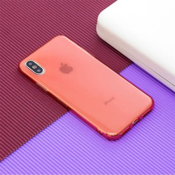 Mjukt flexibelt fodral för Apple iPhone XR (6.1"), genomskinligt fodral 2 STK härdat glasfilm + 1 ST TPU Silikon Slim Cover Röd