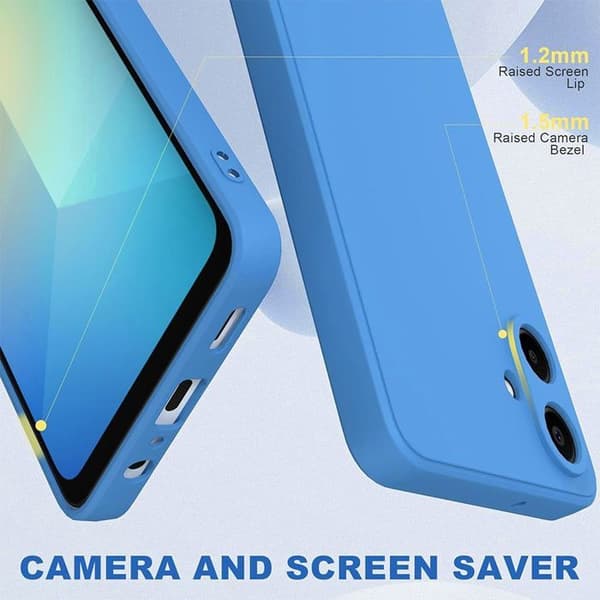 Skyddsskal - BOOLING - Samsung Galaxy A07 - Slim Silikon Chockresistent Blå - 2 Härdade Glas Blå