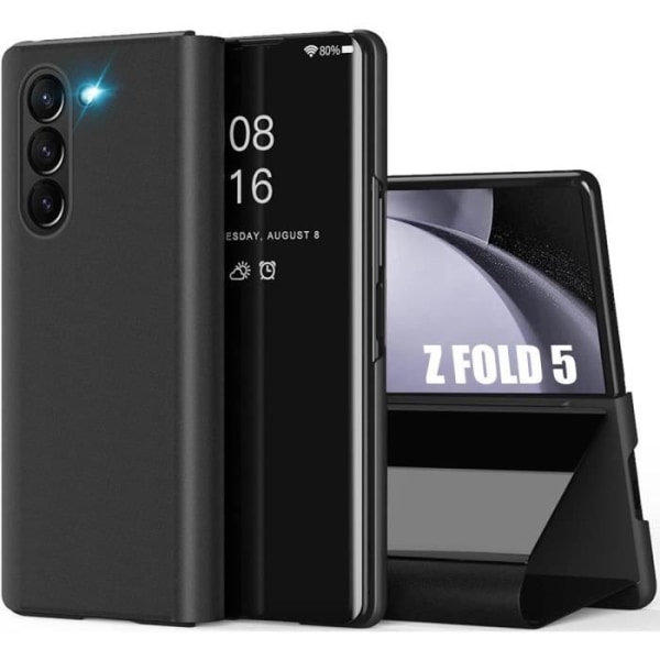 Coque - Samsung - Galaxy Z Fold 5 - Mjuk - Svart - Inbyggt justerbart stöd Svart