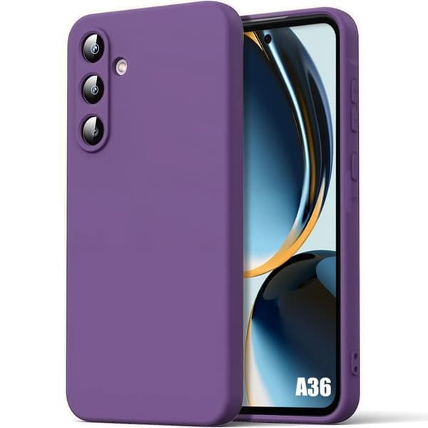 Coque för Samsung Galaxy A36 5G - Mörklila Silikon - BOOLING® Mörklila