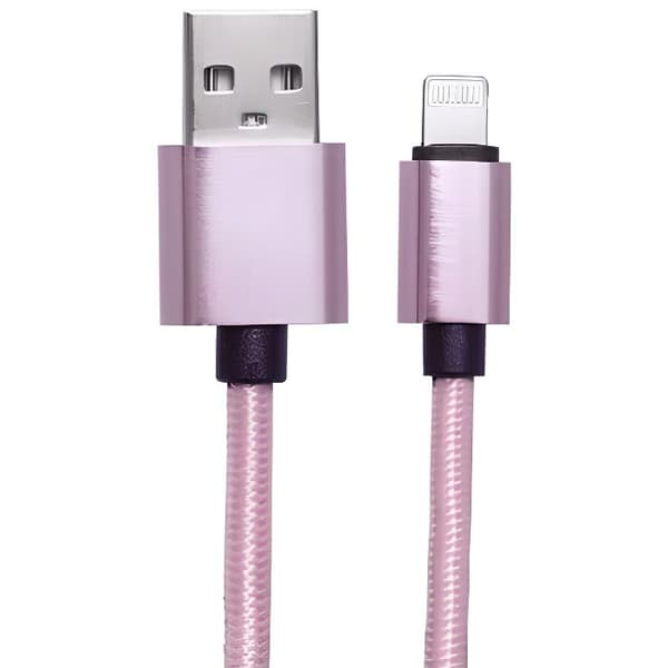 PLATYNE USB-kabel för iPhone 5/6/7/8/X - 2A - Rosa