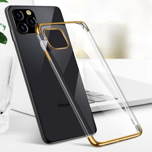 Fodral för iPhone 12 Pro Max (6,7") Anti-Scratch Snygg kantdesign Chrome Gold gyllene