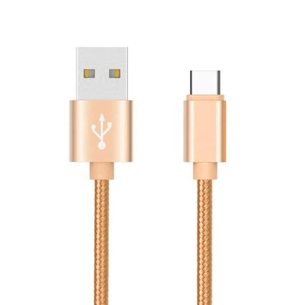 Typ C-kabel - OEM - Huawei Nexus 6P - 1m - Suffixversion - Nylon GULD GULD