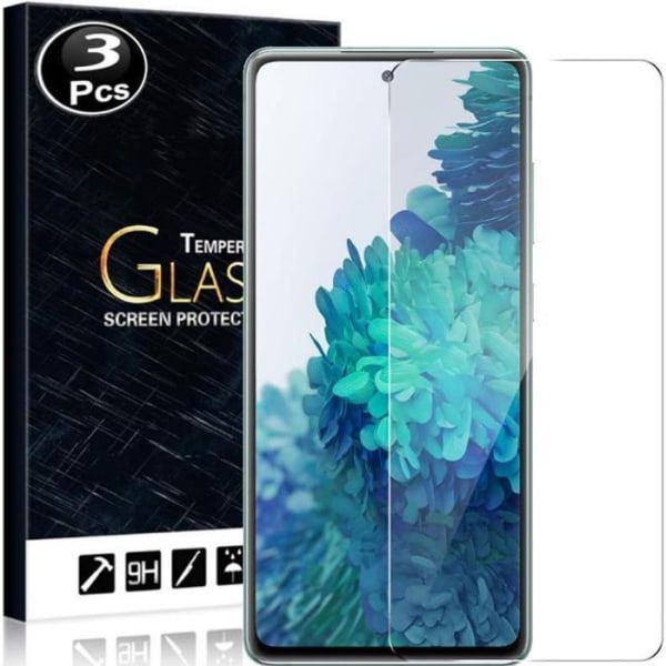 Glasskärmskydd för Samsung Galaxy S20 FE Okrossbart härdat glas set med [X3] härdat glas